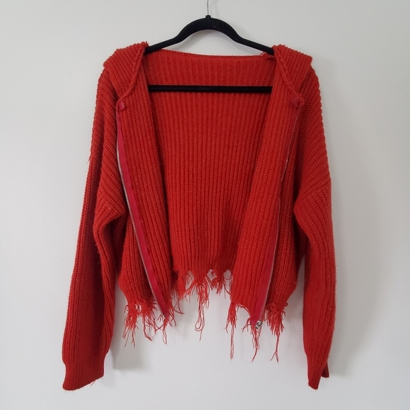 Knit Zip Up Hoodie - Picture 3 of 7